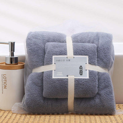Super Absorberend Hypoallergeen Rechthoekig Koraal Vlies Microfiber Baddoek Voor Geschenk