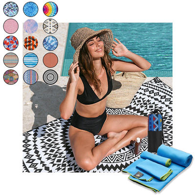Custom Microfiber Outdoor Strand Handdoek met QUICK-DRY Absorptie en Printed Design