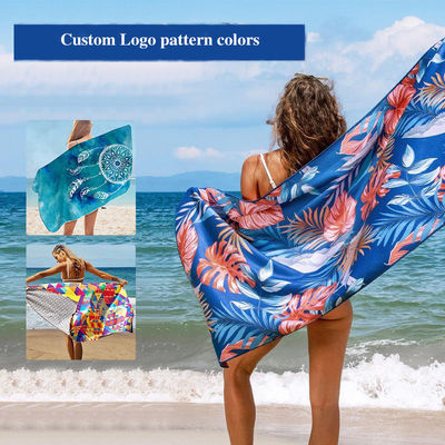 Op maat gemaakte Microfiber Strandhanddoek Snel verzenden Grote maat Ideaal voor zomersport