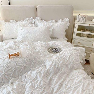 Air-permeable 7 Pieces Fluffy Duvet Quilt Bedden Set met overeenkomstige gordijnen
