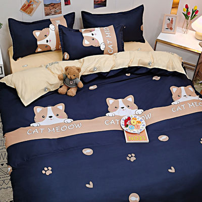 100% luxe dekbed 4 stukken beddengoed set met 2pcs kussens voorraad hotel