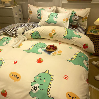 100% luxe dekbed 4 stukken beddengoed set met 2pcs kussens voorraad hotel