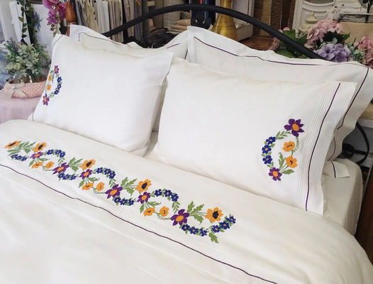 Nantong Luxe Duvet Bed Set Met Stitch Borduurbedekking Voor King Size Bed