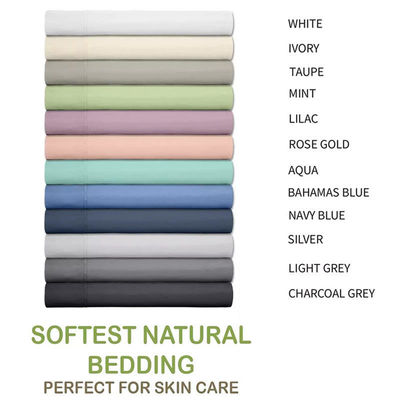 Zwakke pure bamboe platte lakens met diepe zakken Comforters Set Queen beddengoed voor thuis