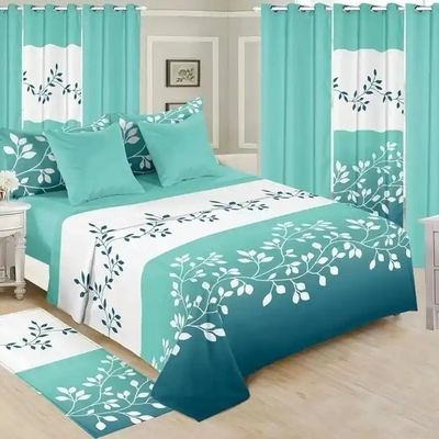 Fashion Red Wedding Flower 13pcs beddengoed met maat en passende gordijnen