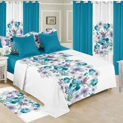 Fashion Red Wedding Flower 13pcs beddengoed met maat en passende gordijnen