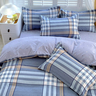 Grade A 2024 Trend Verdikte Gepoetste Gewassen Katoenen Bedden Vierdelige Set Plaat Groothandel