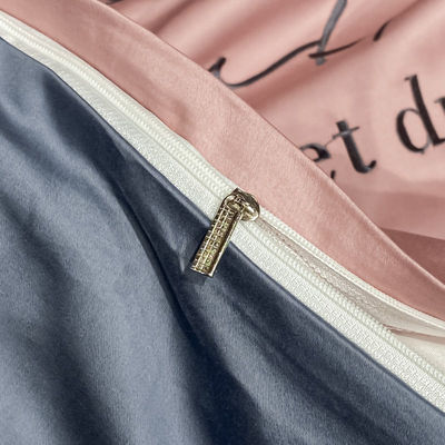 Geometrisch Lyocell 100% Tencel Bedden Set met Strip Design Dekbed Set Op maat