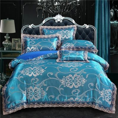 4 stuks kleurrijke Microfiber gedrukte koningin beddengoed sets voor hotel luxe en comfort