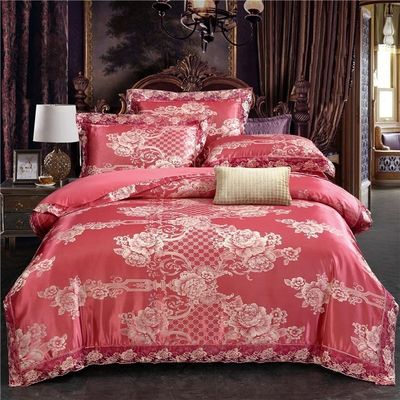 4 stuks kleurrijke Microfiber gedrukte koningin beddengoed sets voor hotel luxe en comfort