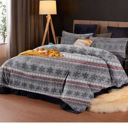 Gepersonaliseerde grootte fluweel beddengoed set 4pcs dik flannel vlies dekbed voor de winter