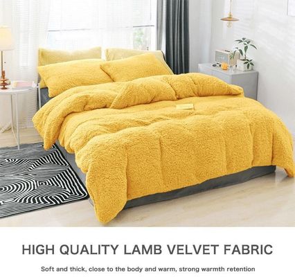 Gepersonaliseerde grootte fluweel beddengoed set 4pcs dik flannel vlies dekbed voor de winter