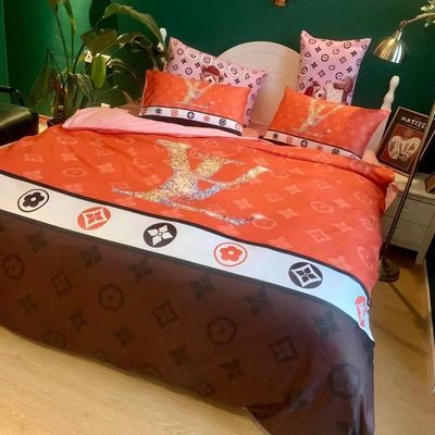 Diagonale druk Luxe gewelddadige beer beddengoed Set op maat ontwerper beddengoed Set