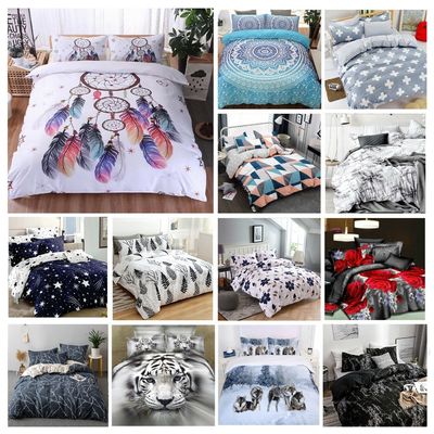 3PCS op maat gemaakte kleuren luxe dekbed set 100% katoen designer beddengoed set