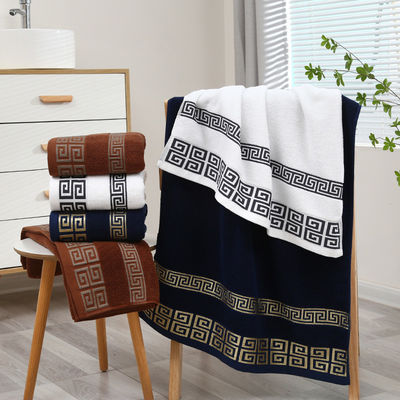 Einde 100% katoenen baddoek Set Custom Logo Hotel zwembad Reis Solid kleur Perfect cadeau