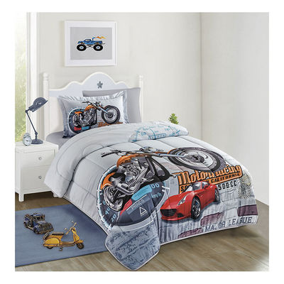 Home 4PCS Set schattig tekenfilm gedrukt kinderen dekbed Set 100% katoen bedden