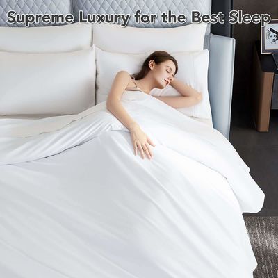 Luxe 5-sterren Hilton beddengoed Set Linnen in 400TC Solid Pattern met Custom Duvet Cover