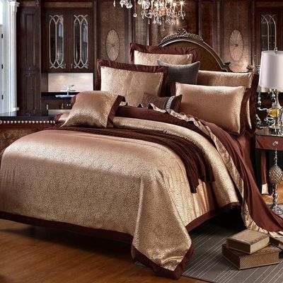 3 4pcs Europese stijl borduurwerk Satin beddengoed Set katoenen lakens Kussenkoffer dekbed