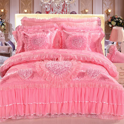 Gewoon geverfd patroon 100% katoen 200TC beddengoed dekbed beddengoed set luxe beddengoed