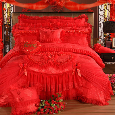 Gewoon geverfd patroon 100% katoen 200TC beddengoed dekbed beddengoed set luxe beddengoed