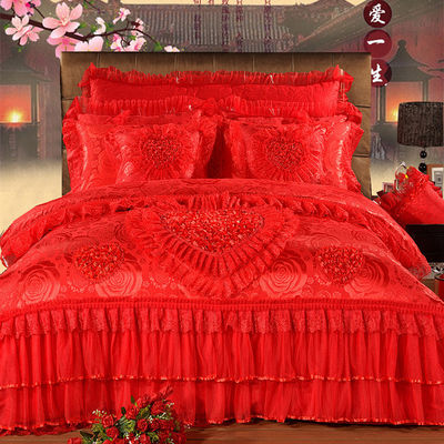 Gewoon geverfd patroon 100% katoen 200TC beddengoed dekbed beddengoed set luxe beddengoed