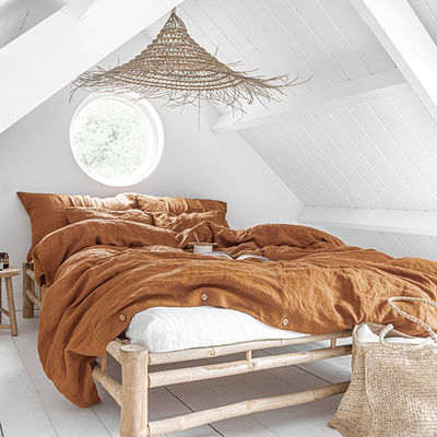 Geniet van onze 100% Franse linnen beddengoed Set dekbed Set voor een luxe slaap
