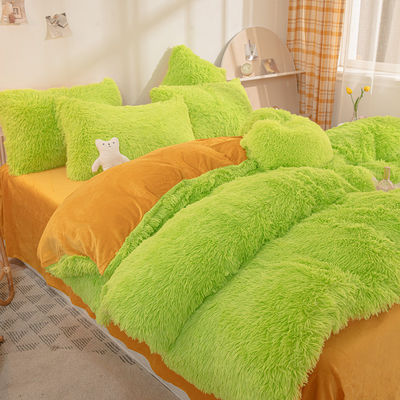 Gepersonaliseerde 100% polyester herfst en winter mink fluweel 4-delige set voor gezellig beddengoed