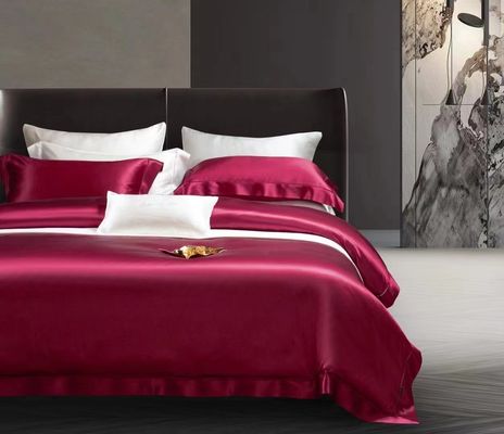 Zijde beddengoed Set Queen Size Satin lakens 4 lakens Set Bed Cover voor thuis Hotel Luxe