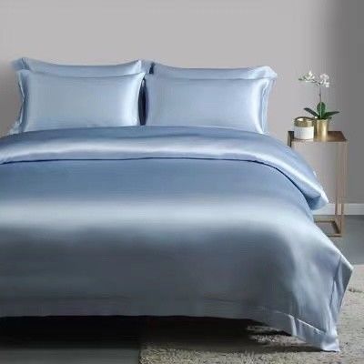 Zijde beddengoed Set Queen Size Satin lakens 4 lakens Set Bed Cover voor thuis Hotel Luxe