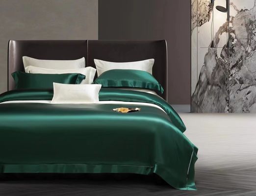 Zijde beddengoed Set Queen Size Satin lakens 4 lakens Set Bed Cover voor thuis Hotel Luxe