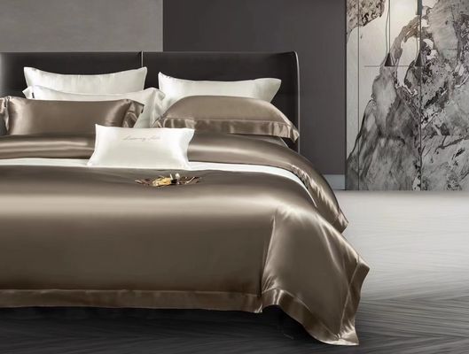 Zijde beddengoed Set Queen Size Satin lakens 4 lakens Set Bed Cover voor thuis Hotel Luxe