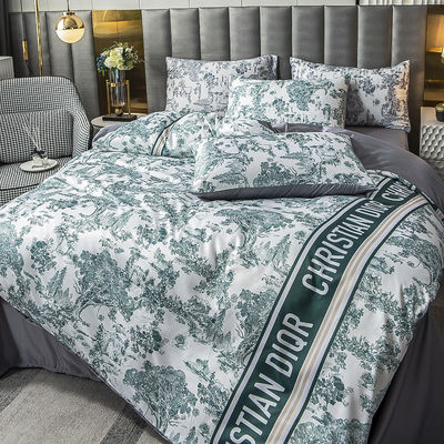 2023 Queen Size Cartoon Style Diagonale Bedden Set met Diagonale Patroon
