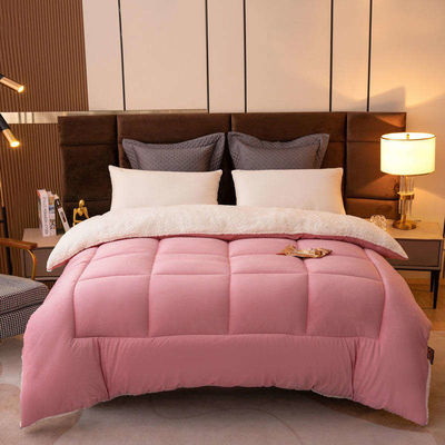 Lichte roze Oeko-Tex Comforter Edredon Tiener Twin Bed Set Luxe beddengoed