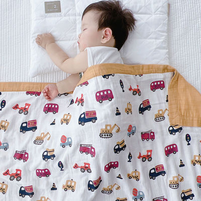 Patroon stijl Baby bamboe katoen gaas bad nieuwgeboren deken set voor klasse A kinderbed