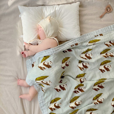 Patroon stijl Baby bamboe katoen gaas bad nieuwgeboren deken set voor klasse A kinderbed
