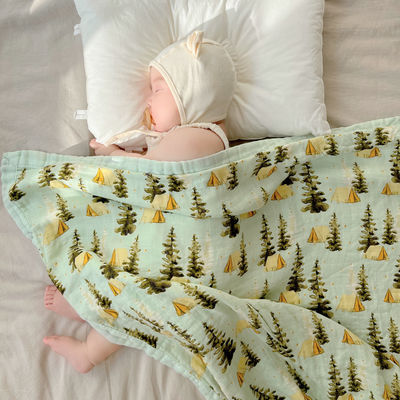 Patroon stijl Baby bamboe katoen gaas bad nieuwgeboren deken set voor klasse A kinderbed