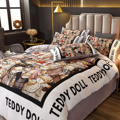 Cartoon Style 2023 Baby beddengoed Set voor kinderen gemaakt van 100% polyester stof