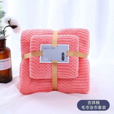 250GSM Microfiber Coral Fleece Cation Bad Towel Set voor volwassenen T/T Betalingstermijn