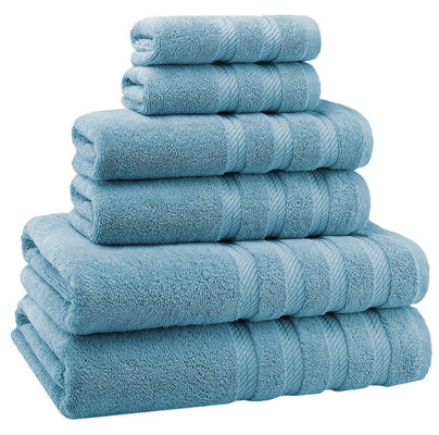 Antimicrobiële 6-stuk handdoek sets 2024 Design voor aangepaste kleur Luxe witte baddoeken