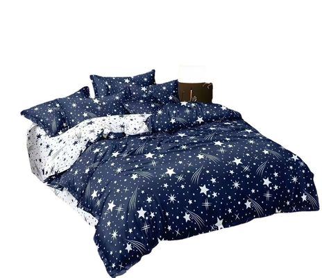 100% katoen microfiber huis hotel bruiloft beddengoed set met diagonaal afdrukken en kant bed rok
