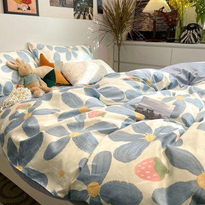 Polyester beddengoed in aangepaste kleur met platte lakens dekbed en kussenschede