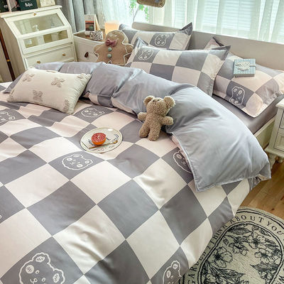 Polyester beddengoed in aangepaste kleur met platte lakens dekbed en kussenschede