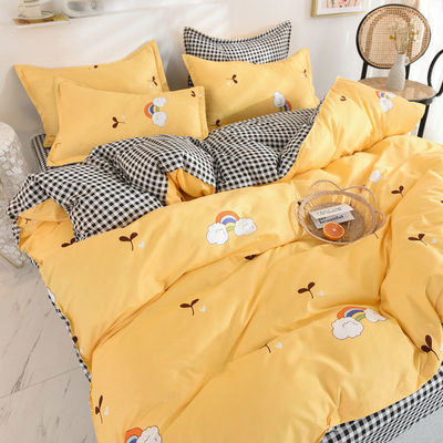 Polyester beddengoed in aangepaste kleur met platte lakens dekbed en kussenschede
