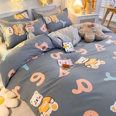 Polyester beddengoed in aangepaste kleur met platte lakens dekbed en kussenschede