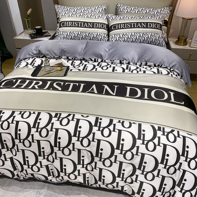 4 stuks king size beddengoed set 100% polyester luxe ontwerper dekbed