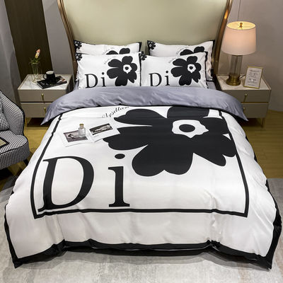4 stuks king size beddengoed set 100% polyester luxe ontwerper dekbed