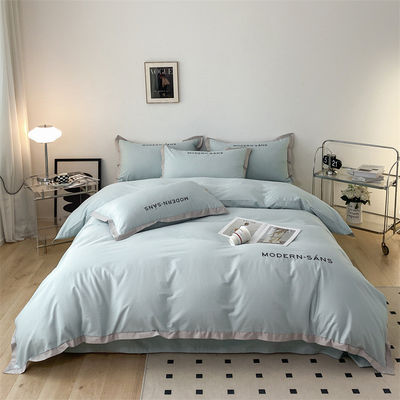 Gepersonaliseerde Luxe Cotton Printed Comforter Duvet Cover 4pcs Bedden Set voor het hele seizoen