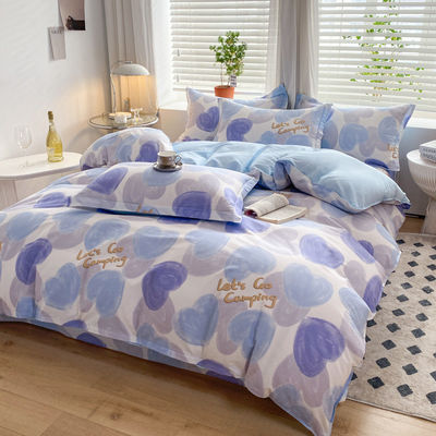 Huwelijk Vierdelige Kit Bedden Dekbed Dekbed Cartoon Cotton Bed Set Luxe beddengoed