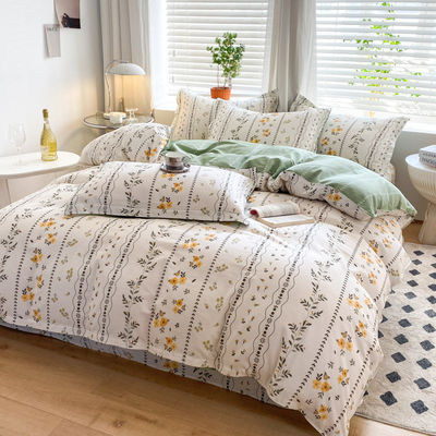 Huwelijk Vierdelige Kit Bedden Dekbed Dekbed Cartoon Cotton Bed Set Luxe beddengoed