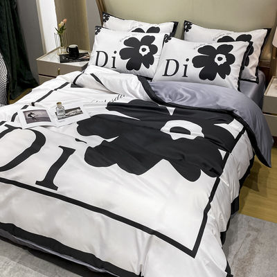 Home Textiel Customized kleur bedden set met ingebouwde lakens en ontwerper dekbed